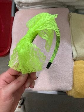 Neon Yellow Bow Headband